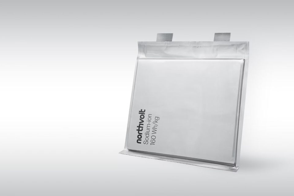 Product photo of Northvolt's sodium-ion battery cell